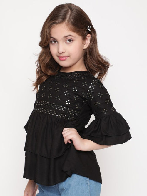 Kids Embroided peplum D060