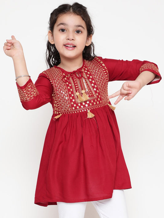 Kids Embroided Peplum  - D035