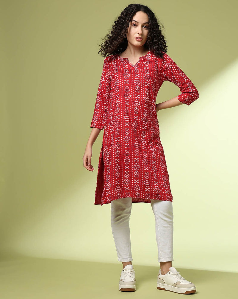 Printed kurta only -D078