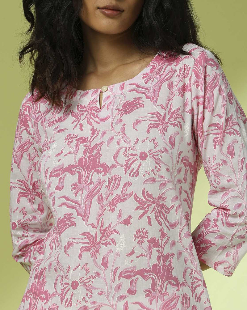 Printed kurta only -D077