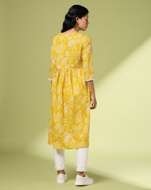 Printed kurta only -D076