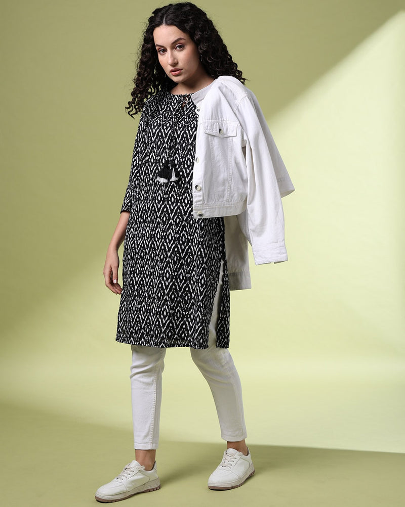 Printed kurta only -D072