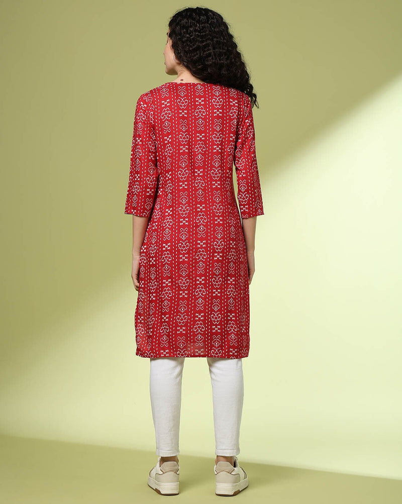 Printed kurta only -D078