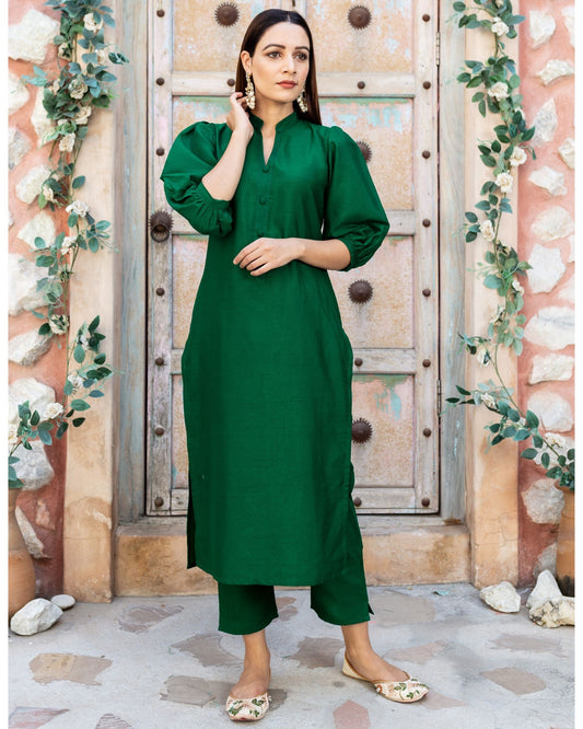 Green Katan Silk Set